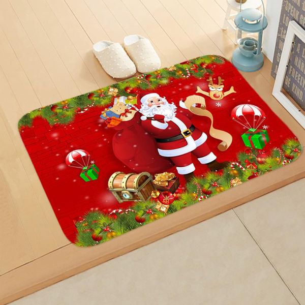 

carpets mat in hallway kitchen rubber doormat merry christmas santa claus home decor rug water-absorbing anti-slip dustproof carpet