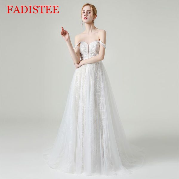 

2021 new praia mari e*1087 to be elegant pearls long wedding dressed as bride novia lace robe mariee enh3, Blue;red