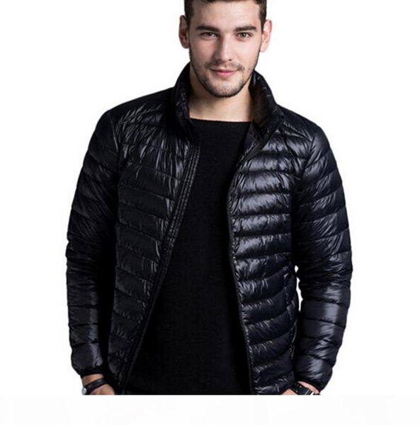 

men's casual warm jackets solid thin breathable winter jacket mens outwear coat lightweight parka plus size xxxl hombre jaqueta, Black;brown