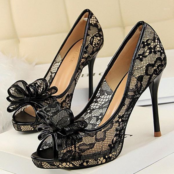 

dress shoes swqzvt peep toe shallow high heels female fashion hollow with sandals thin heel comfortable women pumps1, Black