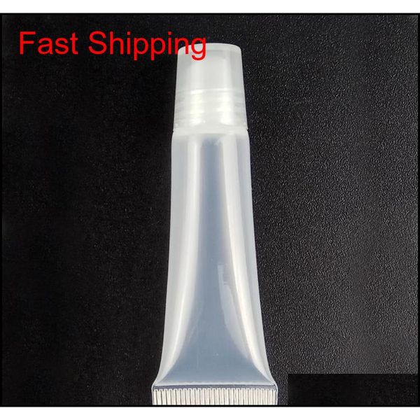 

100pcs/lot 8ml crystal clear lip gloss packaging containers new style empty lipstick tubes lip ba qylstr beauty888, Silver