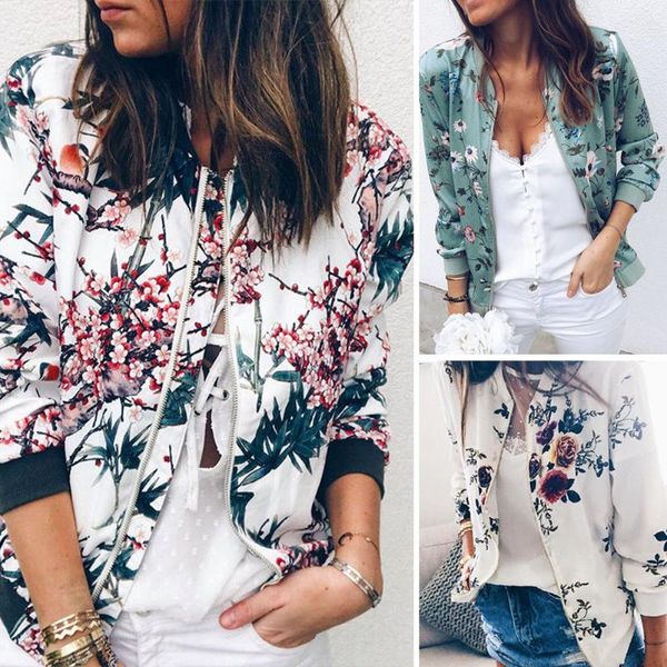 

biker flight floral bomber army retro coat zipper1, Black;brown