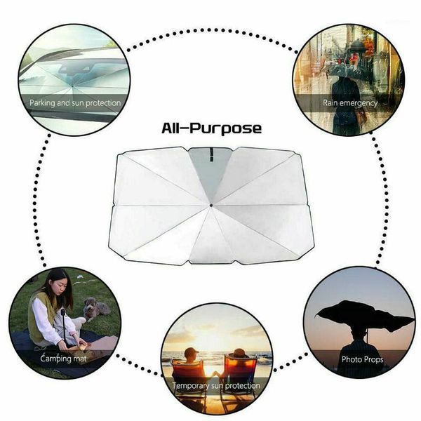 

heat car sun visors sunshield black and silver 125cmx 65cm car gear screen1