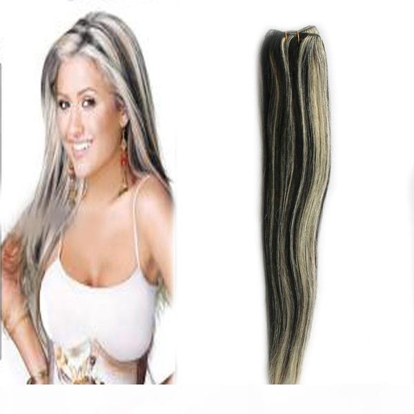 

peruvian virgin hair straight hair extensions bundles 100g human hair extensions weave 1pcs 1b 613 piano color, Black