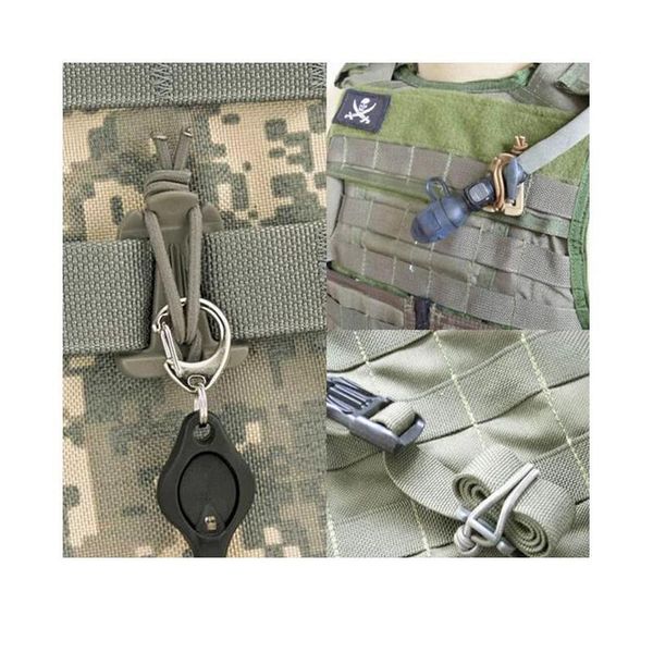 

1pcs outdoor elastic rope webbing buckle/ribbon fixed clip camping tool itw webdom web dominator molle backpack c qylrpk