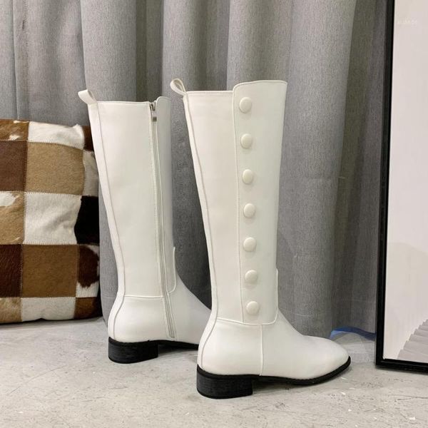

boots women mid calf 2021 winter warm shoes white leather fashion fur black long1