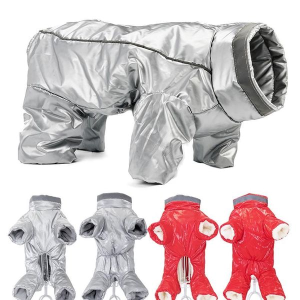 

warm dog clothes winter waterproof pet puppy coat down jacket reflective pet snow overalls jumpsuit boy girl dog clothin jllaum