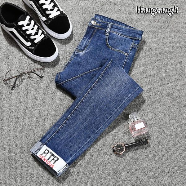 

women's jeans 2021 spring high waist woman plus size 5xl harem haute foreign nine point denim pants women casual jean trousers, Blue