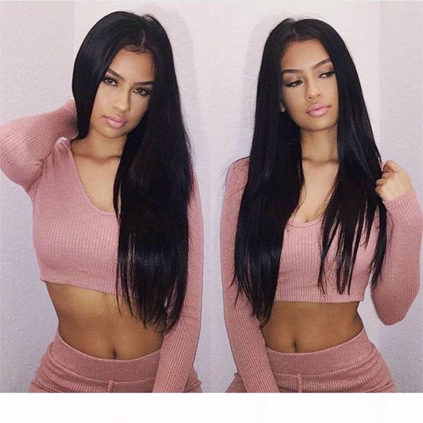

150 density brazilian straight lace front human hair wigs for black women brazilian human hair lace front wigs with baby hair, Black;brown
