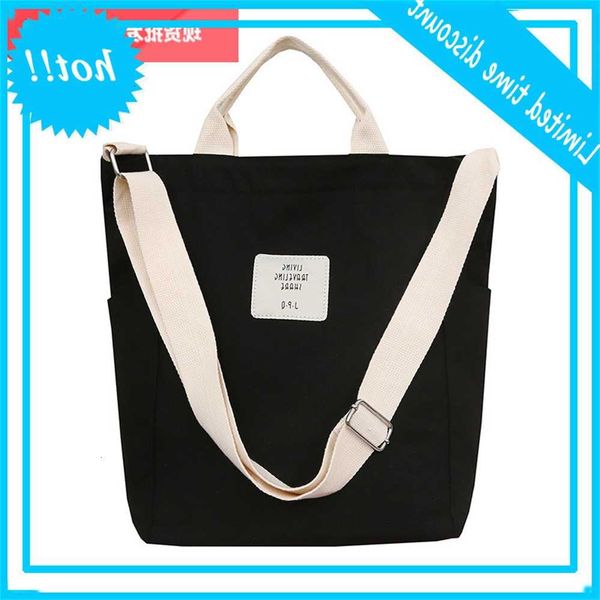 

ins single shoulder women's korean versatile large capacity portable canvas bag