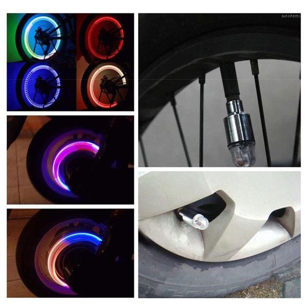 

4pcs led car bike wheel tire tyre valve dust cap spoke flash lights car valve stems & caps1
