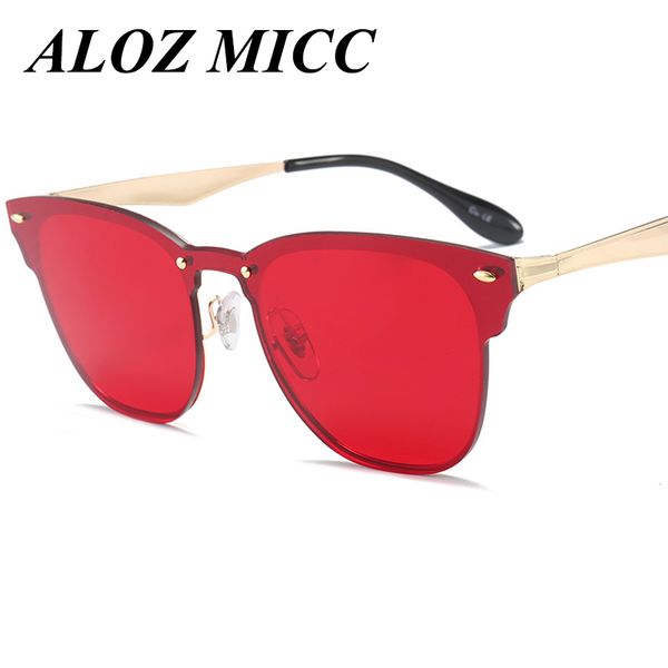 

aloz micc fashion women new color lens sunglasses frameless square mirror sunglasses gradual retro eyewear ladies brand design a340, White;black