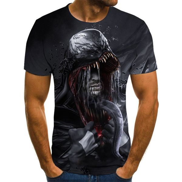 

new male 3d venom 3d print shirts aesthetic harajuku horror men clothing