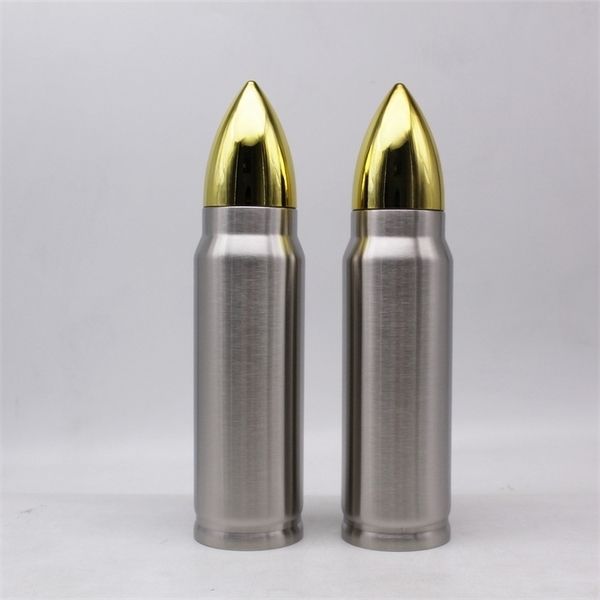 

shape stainless steel creative bullet thermal insulation coffee milk water cup outdoor bottle with cover a05