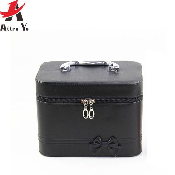 

attra-yo makeup bag women cosmetic bag korean bow case mobile large capacity waterproof travel storage gift fashion a3691ay2