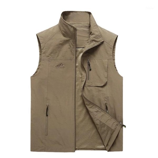 

men's vest casual solid outdoor quick-drying vest jacket blouse fashion streetwear sports boy's1, Black;white