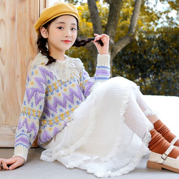 

taizhou 2020 neck new round mori pullover sweater girl's clothing ztbw3nv7, Blue