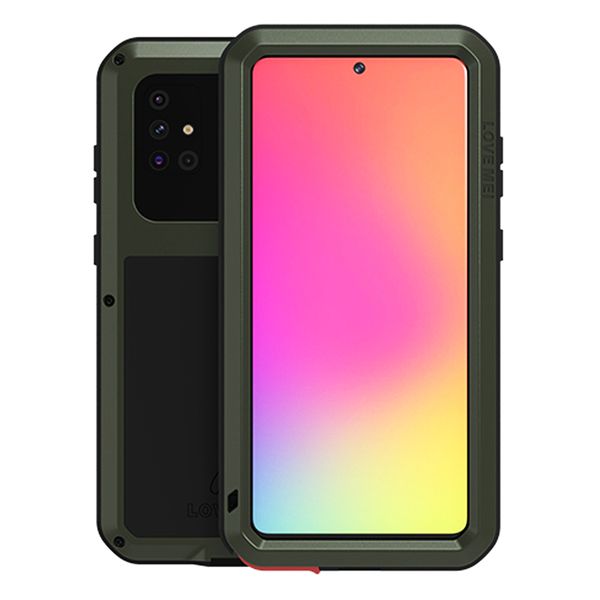 

роскошный 360 metal доспех чехол для samsung galaxy a71 телефон алюминиевый противоударный прочный heavy duty крышка закаленное стекло anti