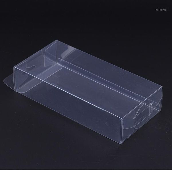 

gift wrap 10pcs 3x5x8cm/2x5x10cm/6x6x1.5cm clear pvc plastic box with hang hole cookies candy wedding favor boxes diy craft packaging box1
