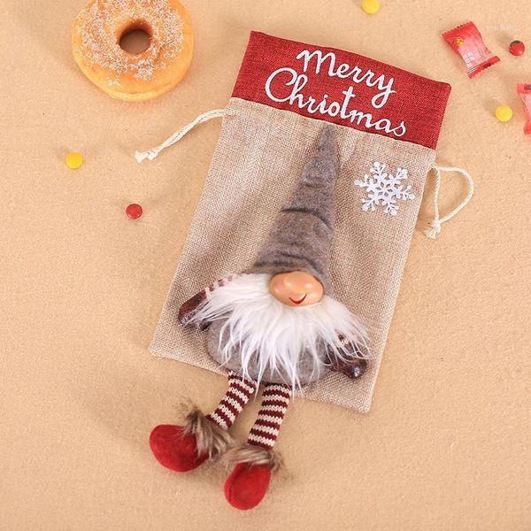 

christmas decorations drawstring backpack santa claus gift bag candy xmas tree party decoration merry rucksack1