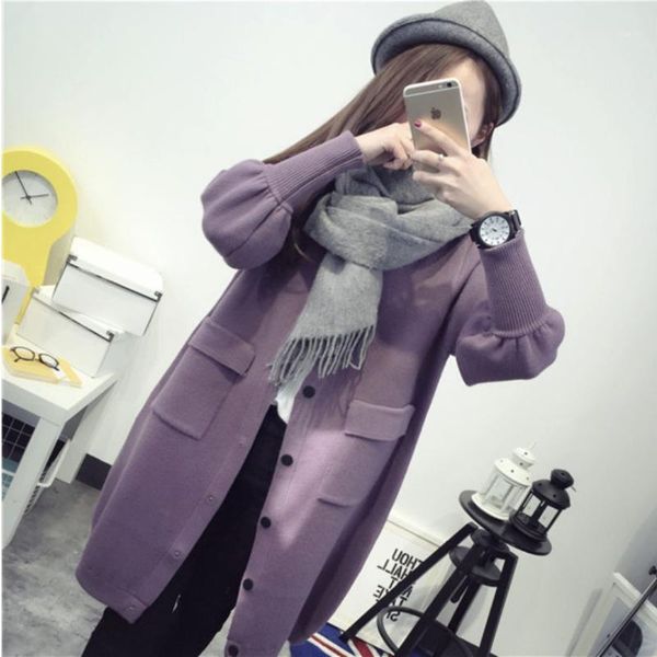 

sweater winter jacket women's long section cardigan 2018 spring new korean version of the tide spring and autumn sweater1, White;black