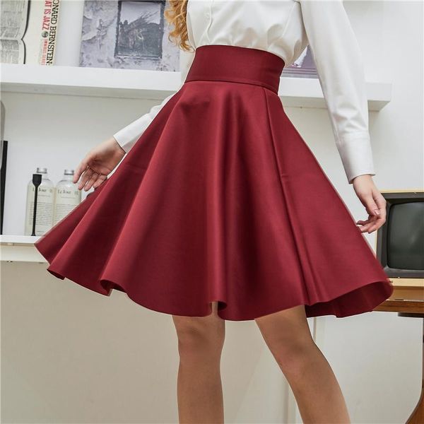 

skirts jxmyy 2021 autumn and winter products fashion ladies puffy half-length umbrella skirt mid-length high-waist commuter bag hip, Black