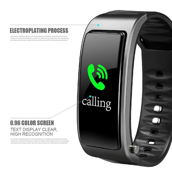 

selling smart bracelet with bluetooth earbuds smart wristband fitness tracker heart rate recorder message push call reminder pk mi