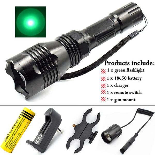 

long range coyote hog hunting flashlight fishing caving flashlight with 18650 battery gun mount and remote switch bbyfad alice_bag