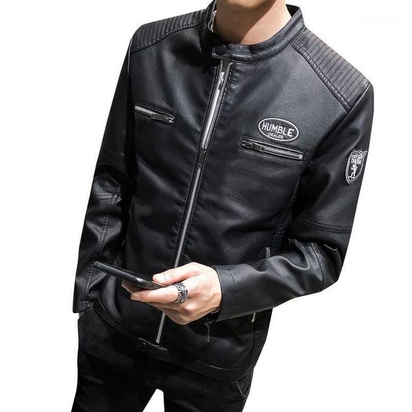 

men's jackets college luxury men's pu coats motorcycle leather jacket baseball coat jacket1, Black;brown