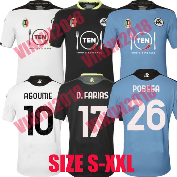 

20 21 spezia calcio soccer jerseys home away third 2020 2021 agudelo pobega agoume chabot d. farias football shirt uniforms thailand, Black;yellow