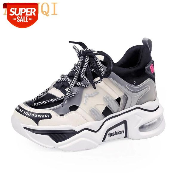 

increased women vulcanized shoes 2020 new autumn and winter lace up korean wild thick-bottom tide casual women's sneakers #6h61