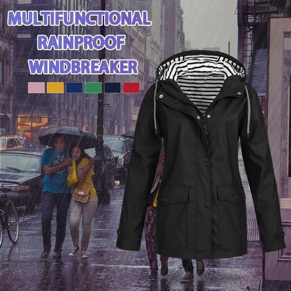 

outdoor jackets&hoodies women waterproof coat hooded winter windproof hiking jackets climbing windbreaker travel oc61, Blue;black
