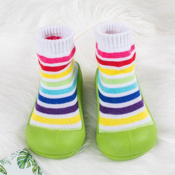 

first walkers born baby soft outdoor sneakers colors infant boys girls striped rainbow winter boots prewalker warm shoes1