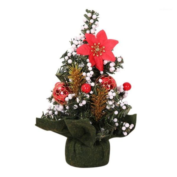 

christmas decorations mini tree decorative deskpine needle for home ornaments artificial1