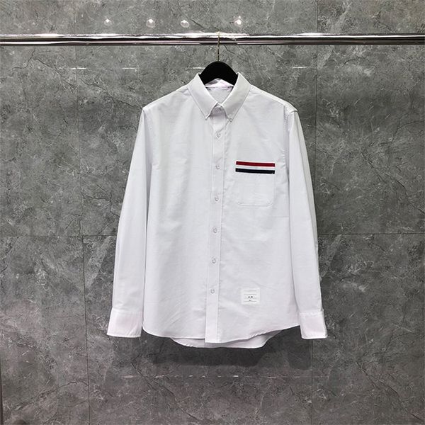 

pocket stripe designer men's shirt spring business casual classic cotton women's original shirts slim fit wholesale luxury brand k, White;black