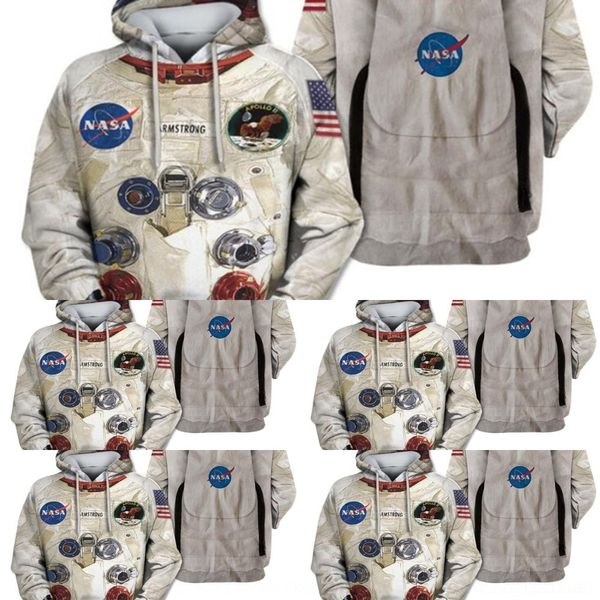 

04vtx 2020 armstrong 3d anniversary space armstrong 50th printed hooded trendy 2020 suit 50th anniversary space suit 3d printed hooded trend, Black