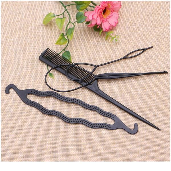 

hair twist styling clip stick bun maker braid tool comb hair accessories 4 pcs ha jllcge, Silver