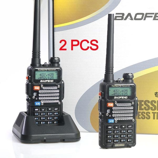 

walkie talkie 2pcs baofeng uv-5rq vhf/uhf136-174mhz&400-520mhz dual band two way radio uv 5rq portable walkie-talkies1
