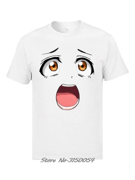 

sport new love smile ahegao adorable phiz face t shirt japan anime harajuku popular tshirt men cotton green funny t-shirt tees