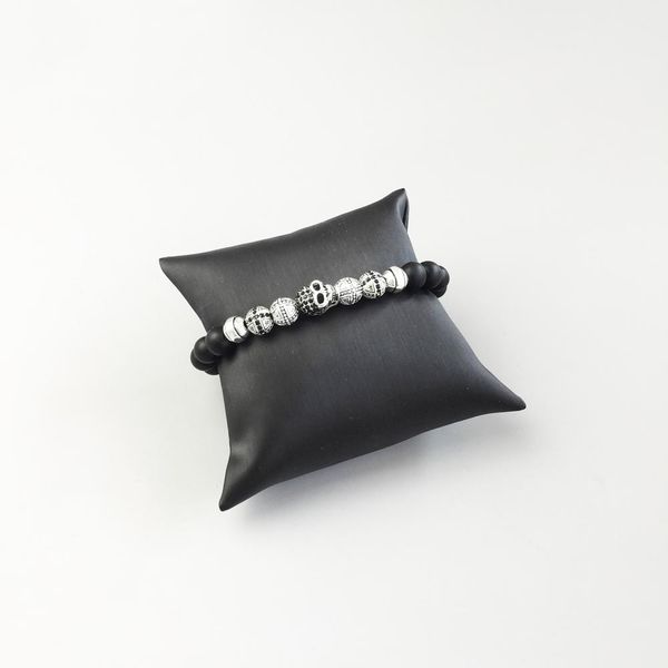 

strand bracelets silver skull beads 2018 new blackened silver fashion jewelry punk gift for men boy women girls wmtpsl bdesybag, Bronze;silver