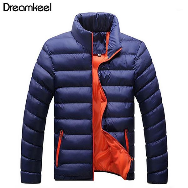 

2019 new cotton padded thick jackets parka slim fit long sleeve quilted outerwear clothing warm coats winter jacket men y1, Tan;black