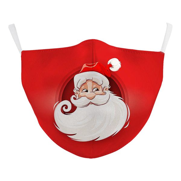 

santa christmas halloween digital claus adjustable printing washable reusable dustproof and haze filter mask