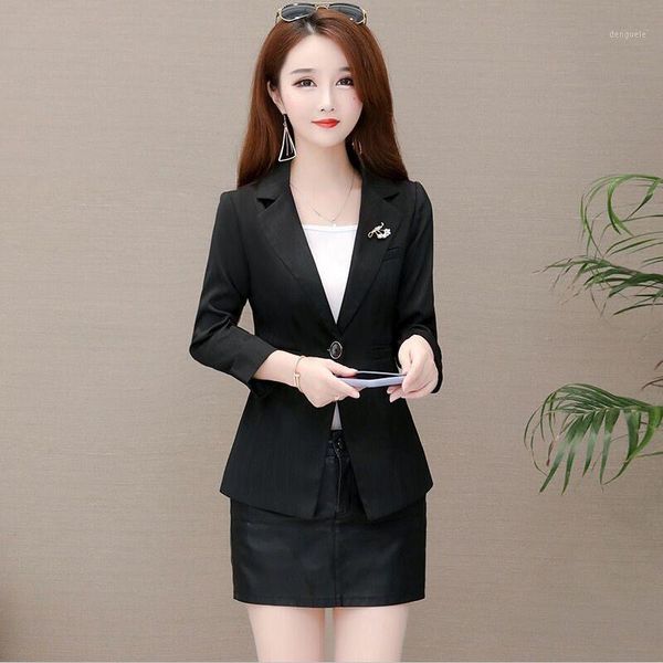 

big size blazer women suit new 2020 blazers womens suits short slim coat female jacket spring and autumn women's clothing black1, White;black