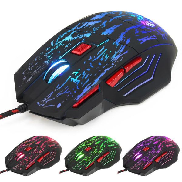 

professional 7 buttons 5500dpi usb optical wired gaming mouse ergonomic mice for pc lap6a18 drop shipping
