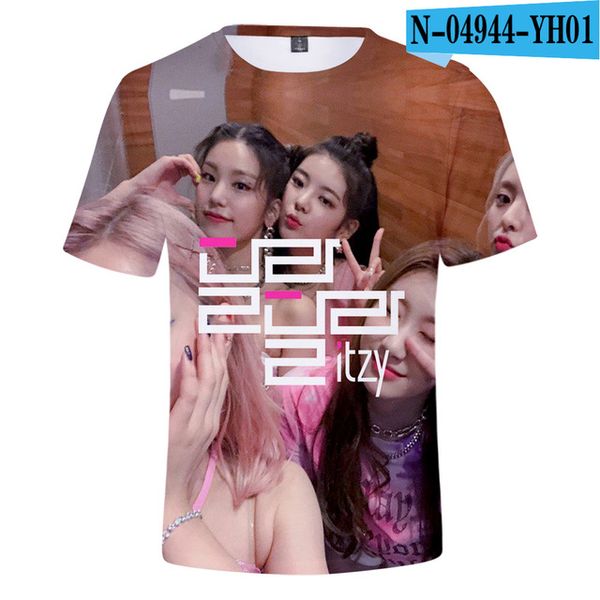 

female idol group itzy printed kpop 3d print shirts harajuku harajuku funny men clothing