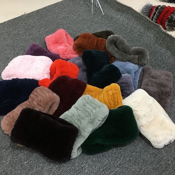 

рекс кролик меховая соломенная шарф для женщин зимний шеи покрова для волос ленты настоящая шерсть универсальная утолщенная теплая эластична, Blue;gray