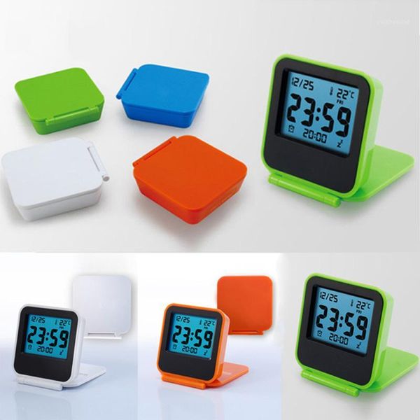 

other clocks & accessories led mini portable with batteries muted digital flip cover multifunction luminous clock travel electronic watch1