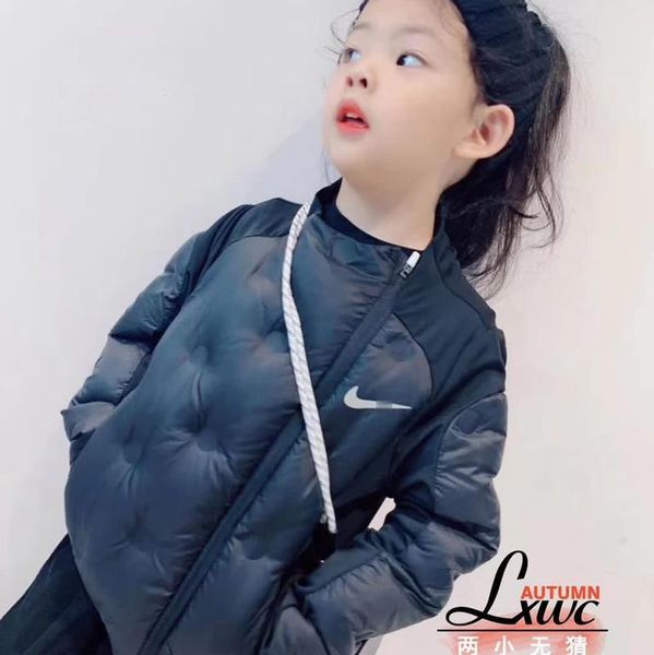 

korean children's wear girls 2020 winter boys' short lightweight down jacket, Blue;gray