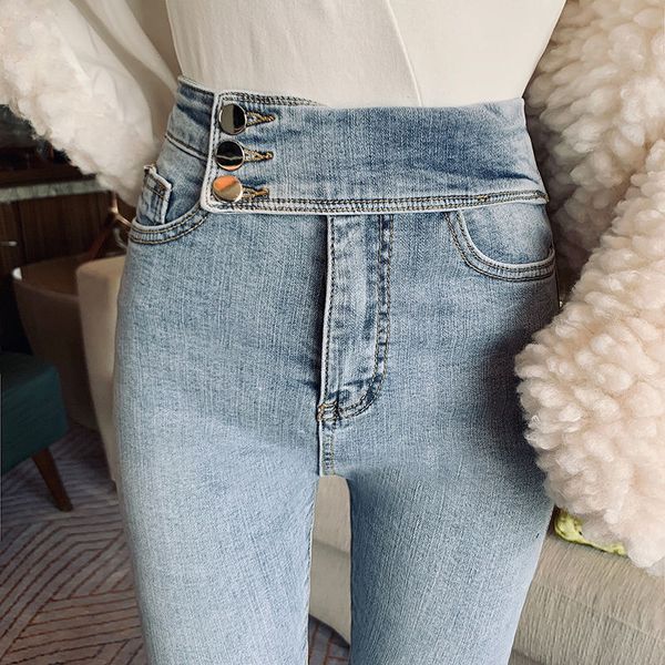 

women in three button shorts, high waisted, sleek, stylish, korean, Blue
