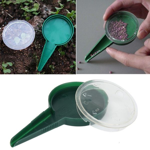 

starter 5 size with disseminator adjustable sower different settings sow planter seeder gardening tools